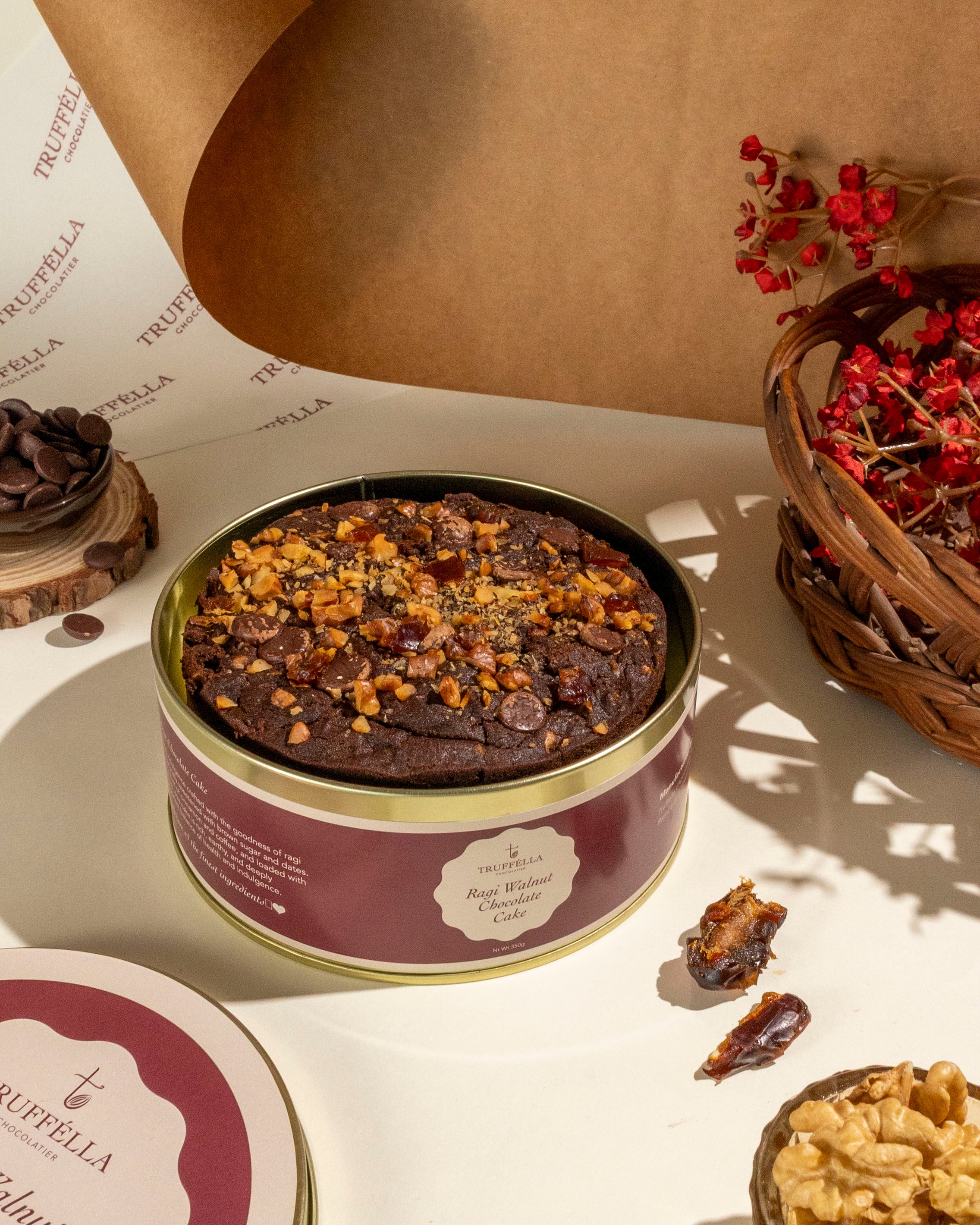 Ragi Walnut Chocolate (Tea Cake)