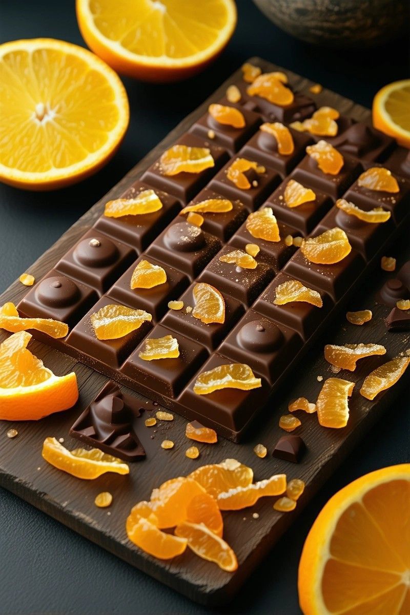 54% Orange-Infused Dark Chocolate Bar